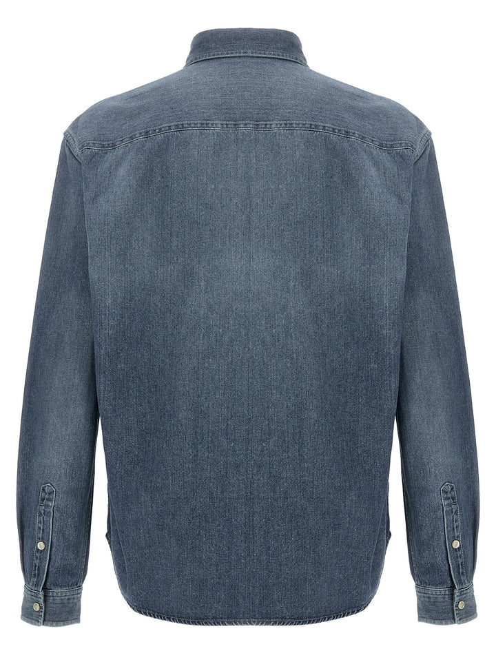 Saint Laurent Cassandre Shirt and Blouse - Blue | e39bc0fd2e6f7a85bafc83ee5412e8eb5ae94e42