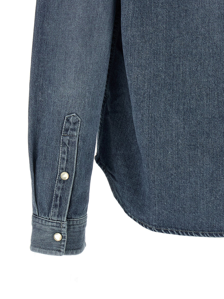 Saint Laurent Cassandre Shirt and Blouse - Blue | 6bec1d57cd24d47702c2373ed28ce14100685dd8