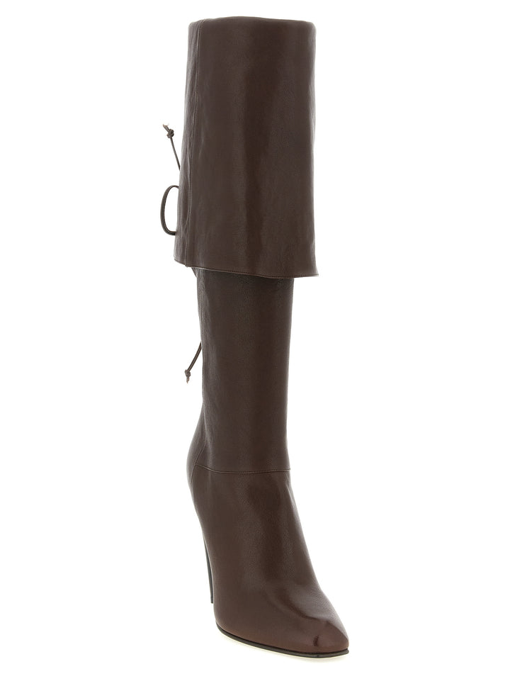 Mcqueen Horn Heel Boots Boots and Ankle Boots - Brown | b61783bdfd3b957662f0b404ae540b3db8d5c9e5