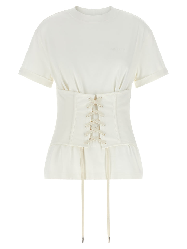 Mcqueen Corset T-shirt - White | c38a2a4929d28144bdf4f62f81ed7261e2ae82a0