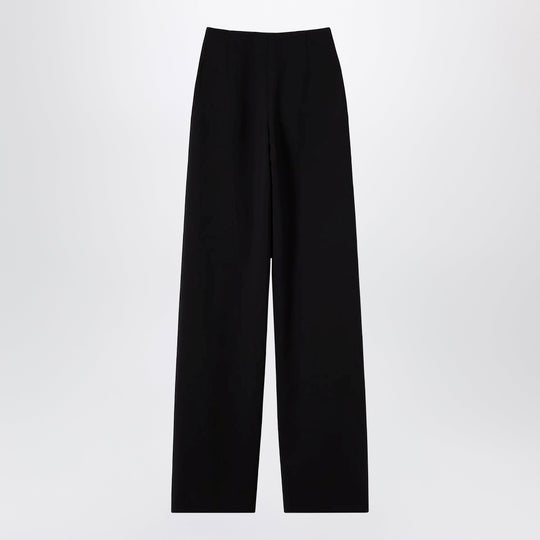 Black Stretch Technical Wool Trousers