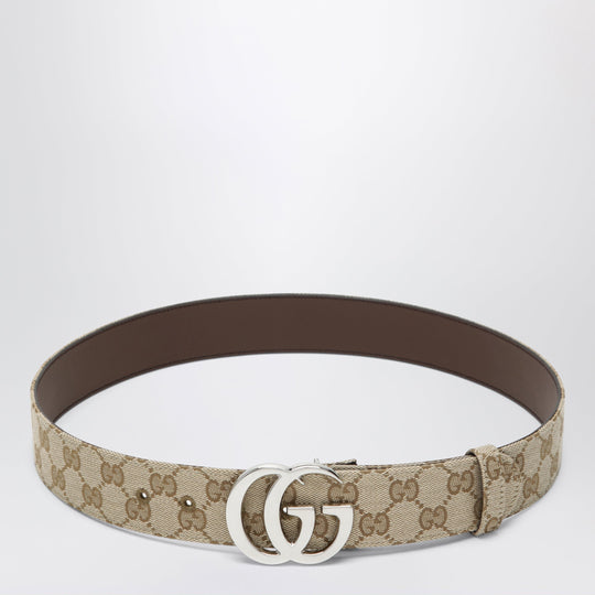 Flat Marmont Belt In Sand Gg Fabric