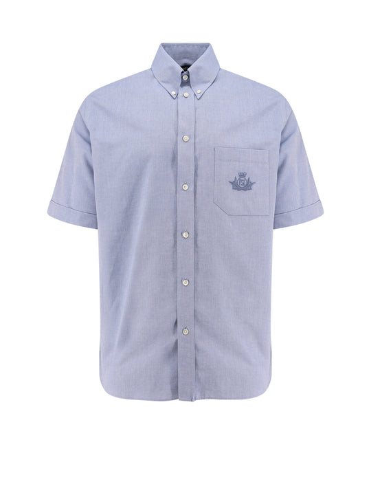 Oxford Shirt With Fendi Crest Embroidery