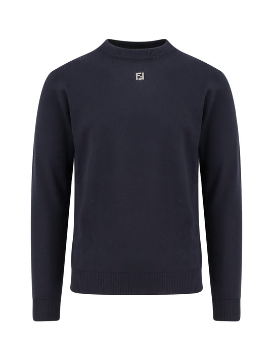 Wool Sweater With Ff Metal Logo