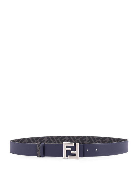 Reversible Leather And Ff Fabric Belt