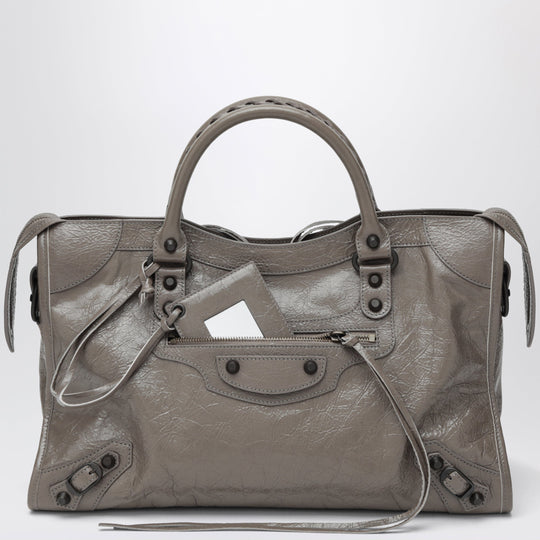 Le City Medium Handbag In Dark Walnut Leather