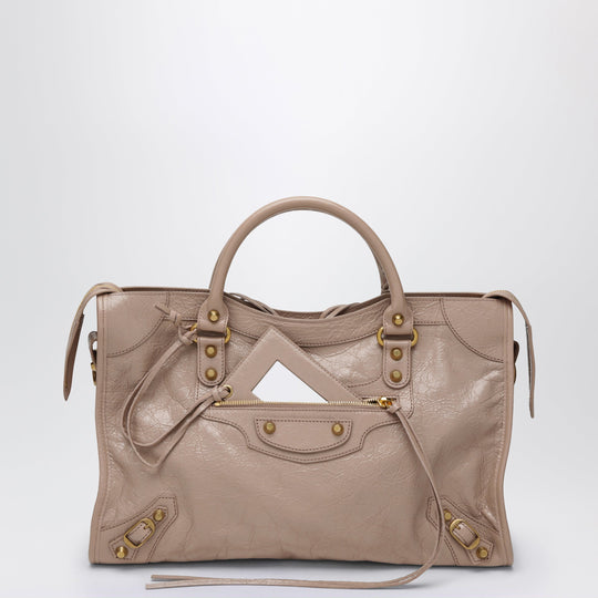 Le City Medium Handbag In Blush Leather