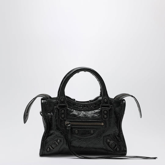 Le City Nano Leather Handbag In Military Green