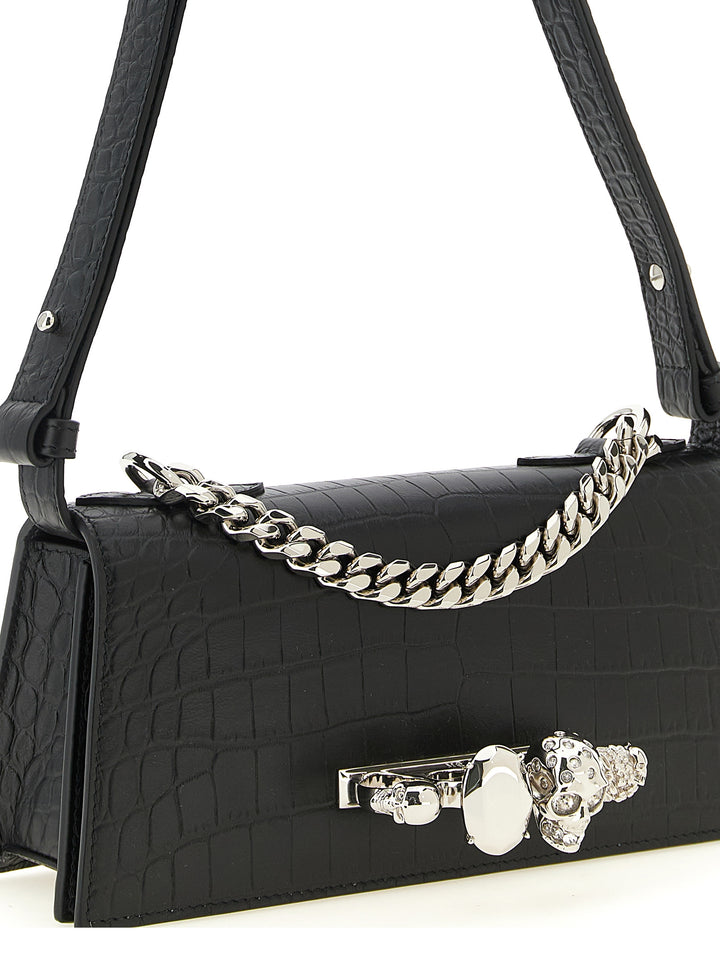Mcqueen Jewelled Shoulder Bags - Black | c60230990e550d534e1569e49a633a8a544b89f4