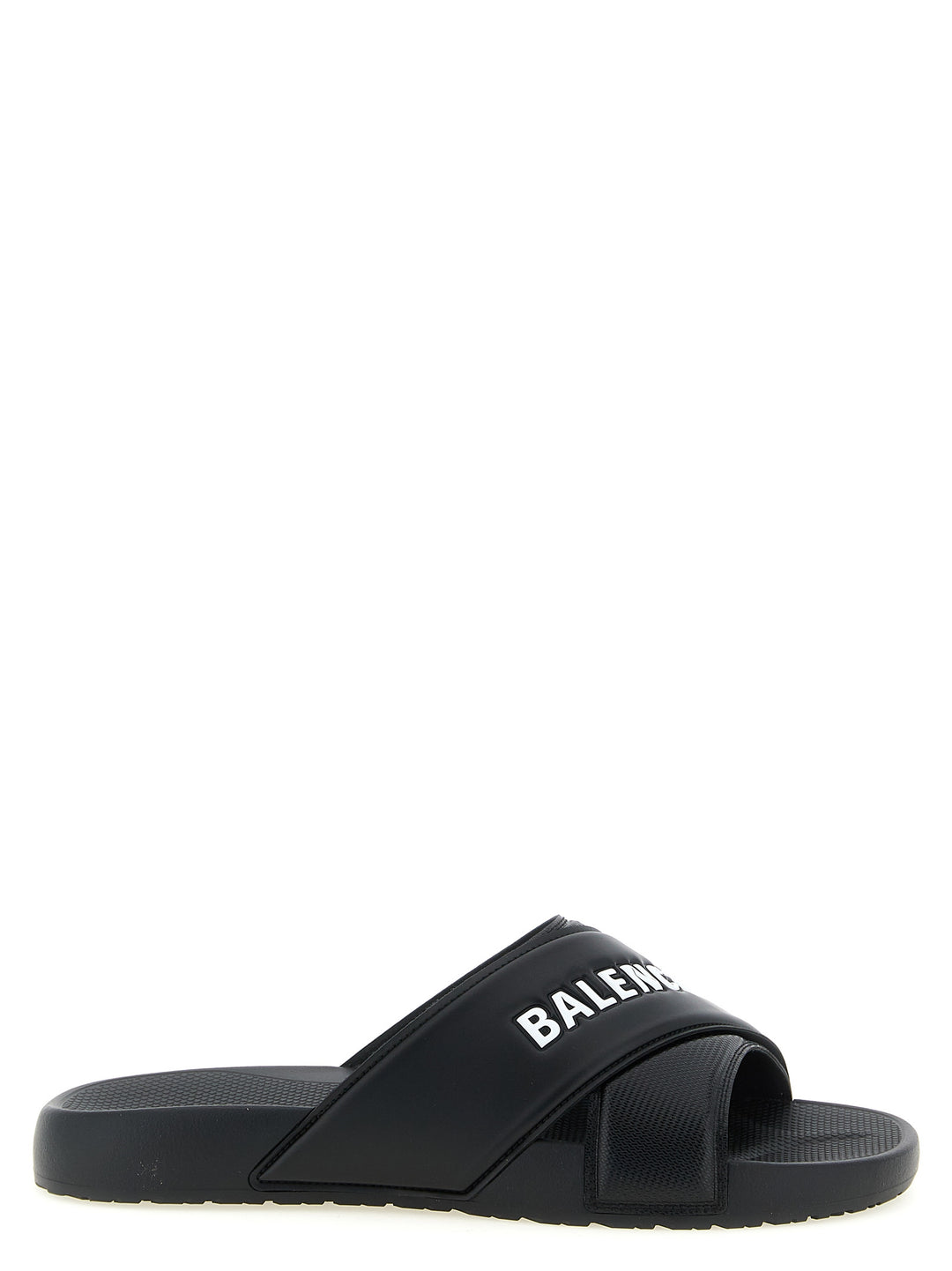 Balenciaga Sporty Pool Sandals - White/Black | 373273a6763cc0662edcac56ce085c5a8772369b