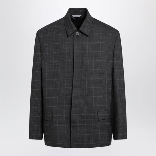 Grey Check Wool Jacket