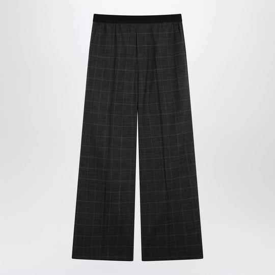 Dark Grey Tartan Trousers