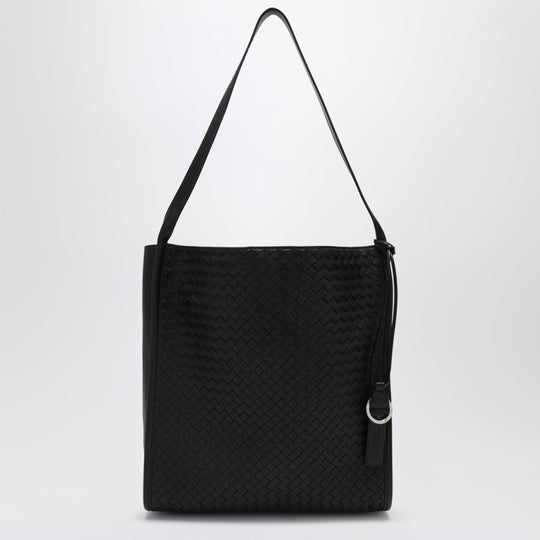 Corriere Medium Tote Bag In Braided Leather Black