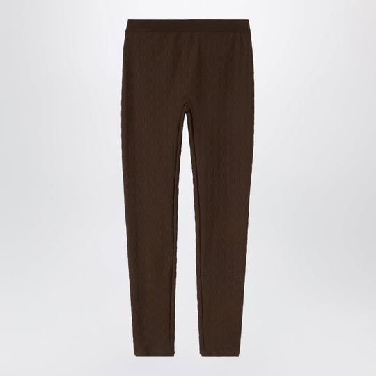 Brown Gg Jacquard Jersey Leggings