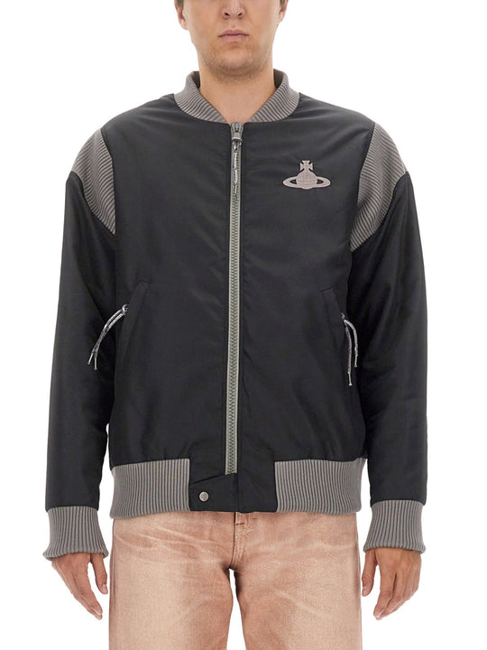 Bomber Jacket With Logo