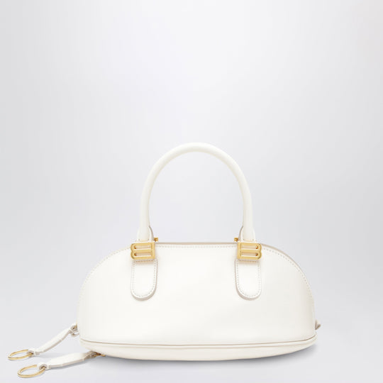 Cream Leather Bolero Mini Bowling Bag