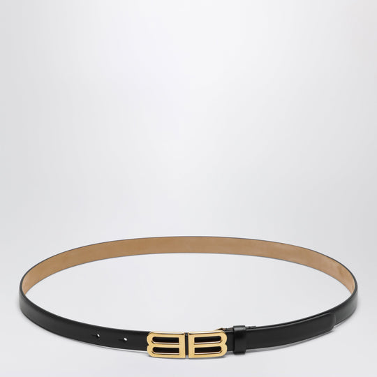 Bolero Bb Calfskin Leather Belt In Black