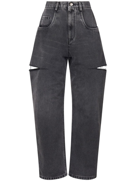 High-Waisted Tapered Jeans