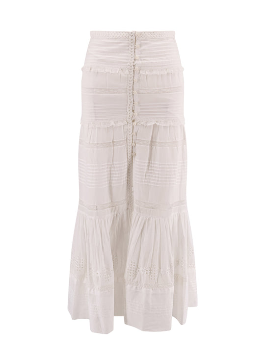 Dusta Biologic Cotton Skirt With Lace Inserts
