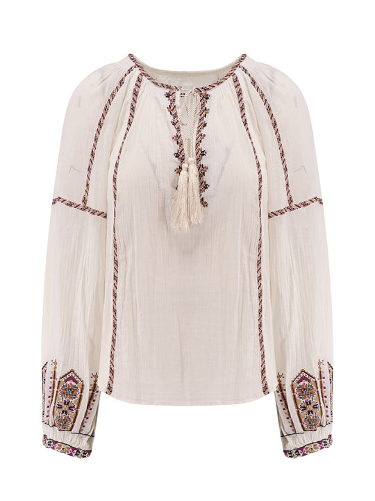 Fernanda Cotton Shirt With Embroidery