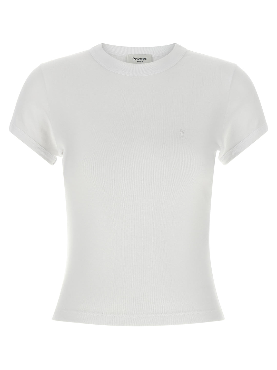 Saint Laurent Cassandre T-shirt - White | 094d54edb1a66b5aff6379949d6e9165b04ed601