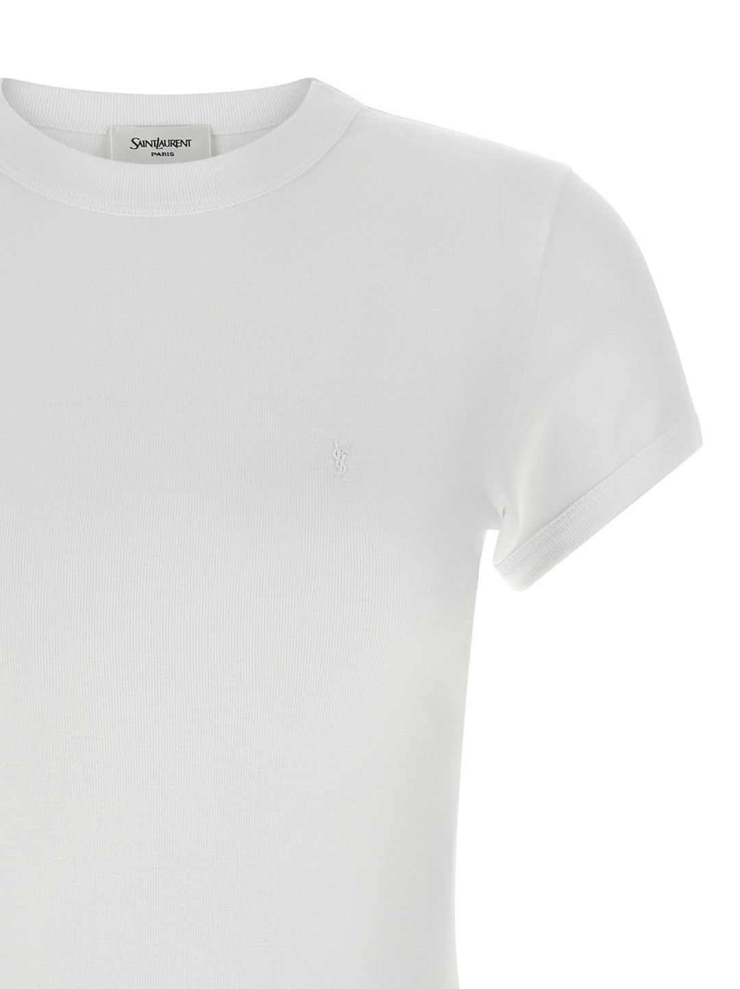 Saint Laurent Cassandre T-shirt - White | 4c5a6f859152f06724ef15d23d4a1967af034171