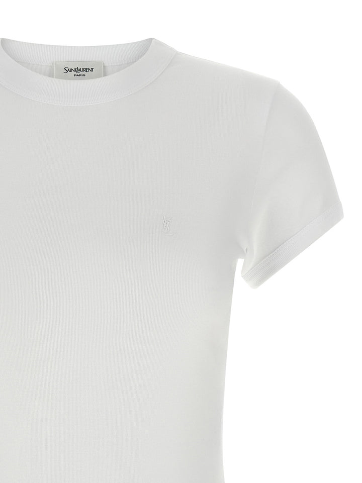 Saint Laurent Cassandre T-shirt - White | 4c5a6f859152f06724ef15d23d4a1967af034171