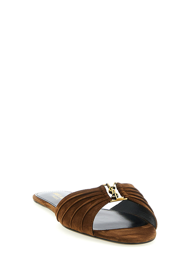 Saint Laurent Babylone Sandals - Brown | 4061db65e683fa1e3d2e10296ceeed40c01bd091