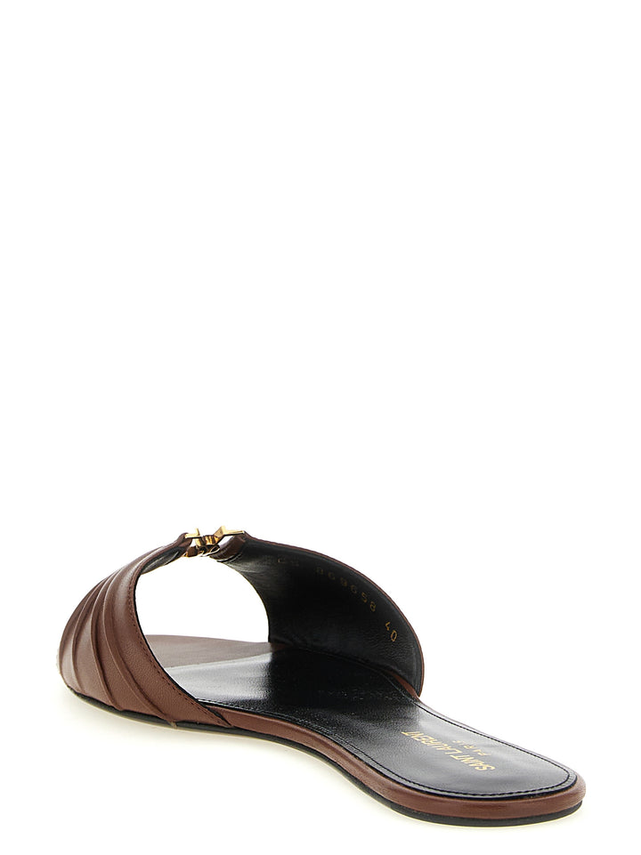 Saint Laurent Babylone Sandals - Brown | 1e43745790663587fda5e8cc9be525a7a0350d6a