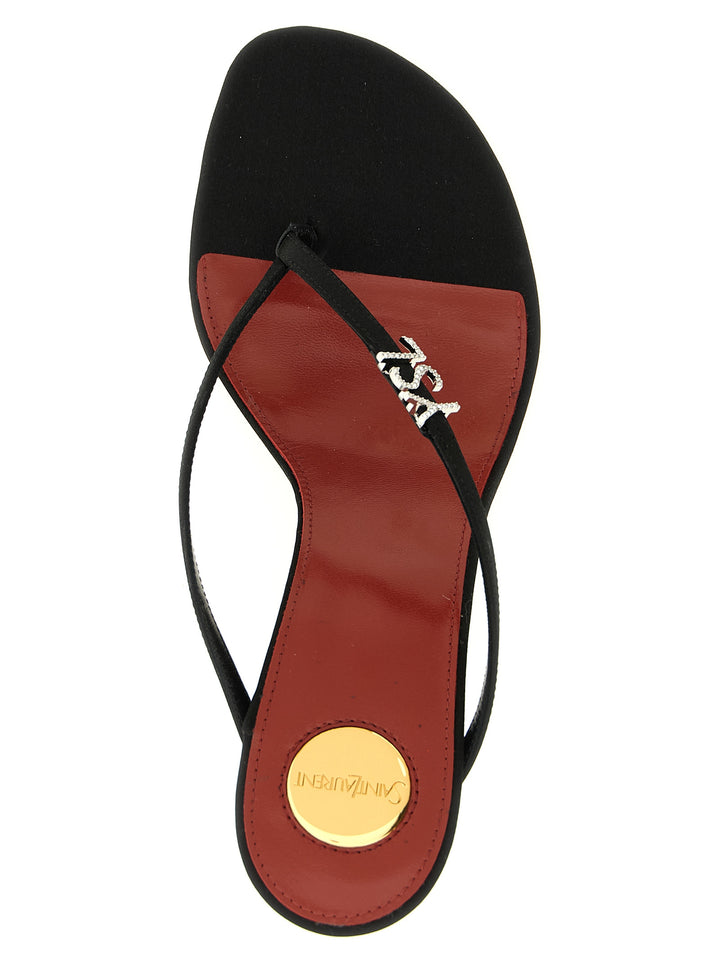 Saint Laurent Jerry Sandals - Black | 6770fda0ac10a1636a5ce408662a02f184803a50