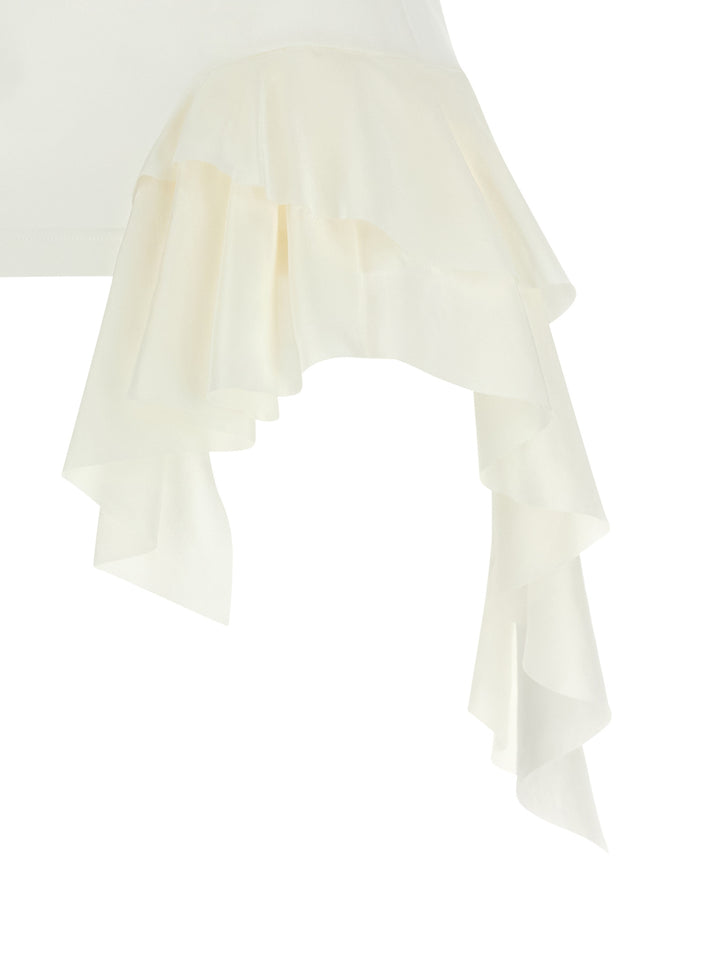 Mcqueen Silk Ruffle Tank Top Tops - White | 533f84e2a31d0be094364f423f569d920f1d583e
