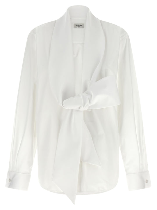 LavallièRe Collar Shirt Shirt And Blouse White
