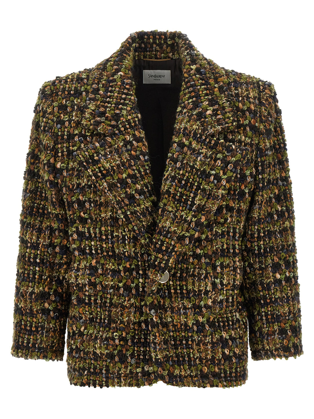 Saint Laurent Bouclé Tweed Blazer BlazerS - Multicolor | 90e5f8ccc4444d0a32f571cf839a43d1f46bdffe
