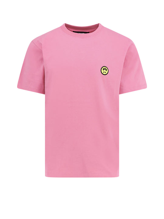 Cotton T-Shirt With Frontal And Back Logo Print
