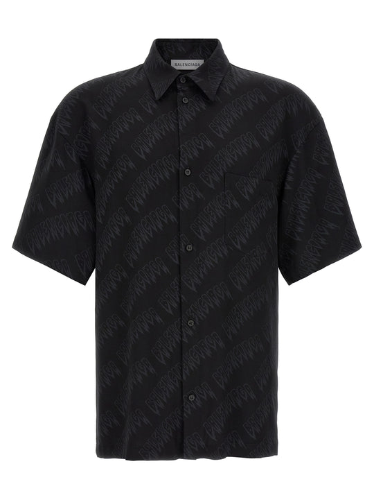 Logo Shirt Shirt And Blouse Black