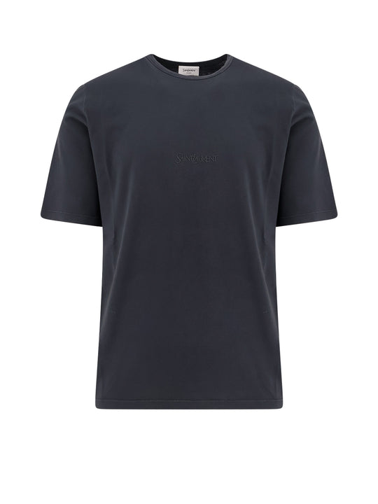 Cotton T-Shirt With Logo Embroidery