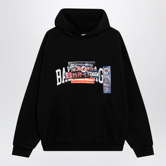 Black Hoodie With Logo Print