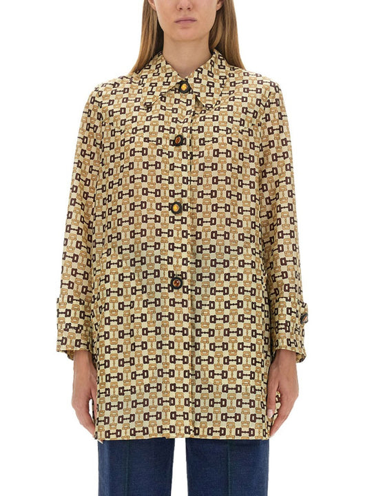 Gucci Horsebit Print Coat