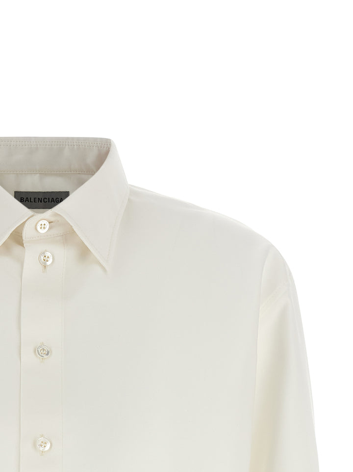 Balenciaga Cropped Shirt Shirt and Blouse - White | 0e47124422955dcf475ae33314c746ed0cc911b7