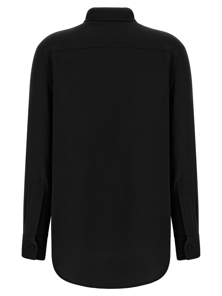Balenciaga Shirt With Scarf Shirt and Blouse - Black | 89fb72b6c475d1fd87114171870f35919f7f868b