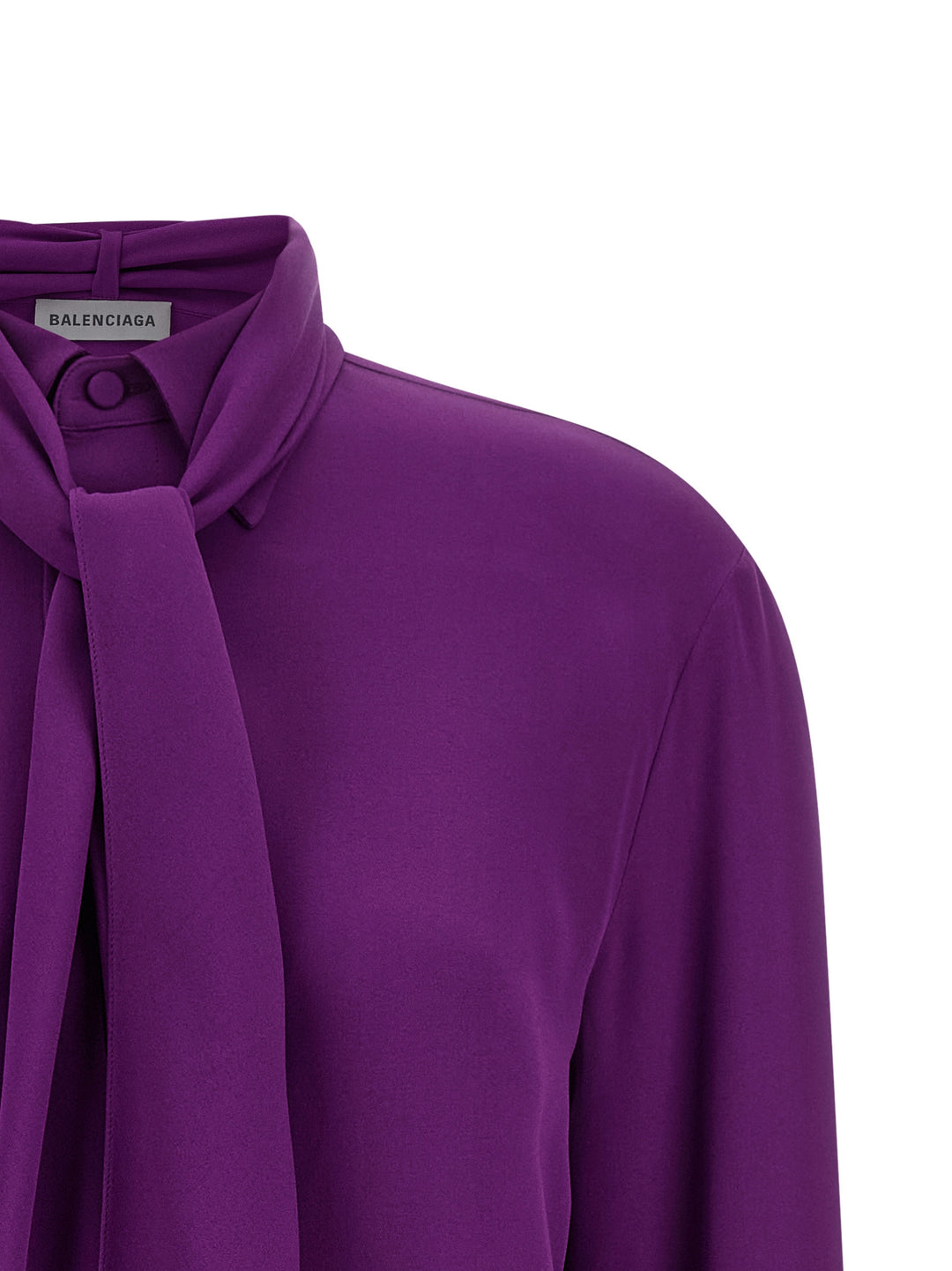 Balenciaga Shirt With Scarf Shirt and Blouse - Purple | 47d02923c7cfbe7268b439b550d49002414a5f21