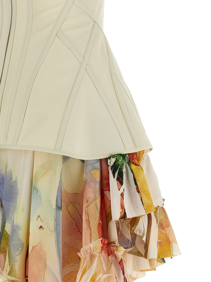 Mcqueen Corset Dress Dresses - White | 9137a30932c4645f8568ac391a7b00db83f9ad40