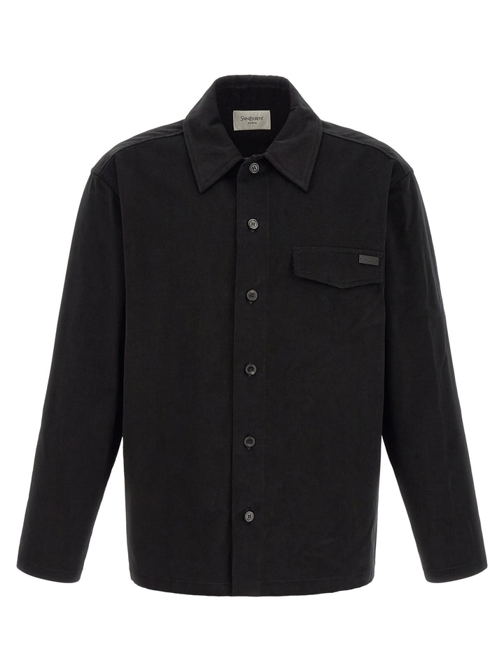 Saint Laurent Cotton Overshirt Shirt and Blouse - Black | 647f4b675fcbf570d93f5490f2aec1d5e6b7ac44