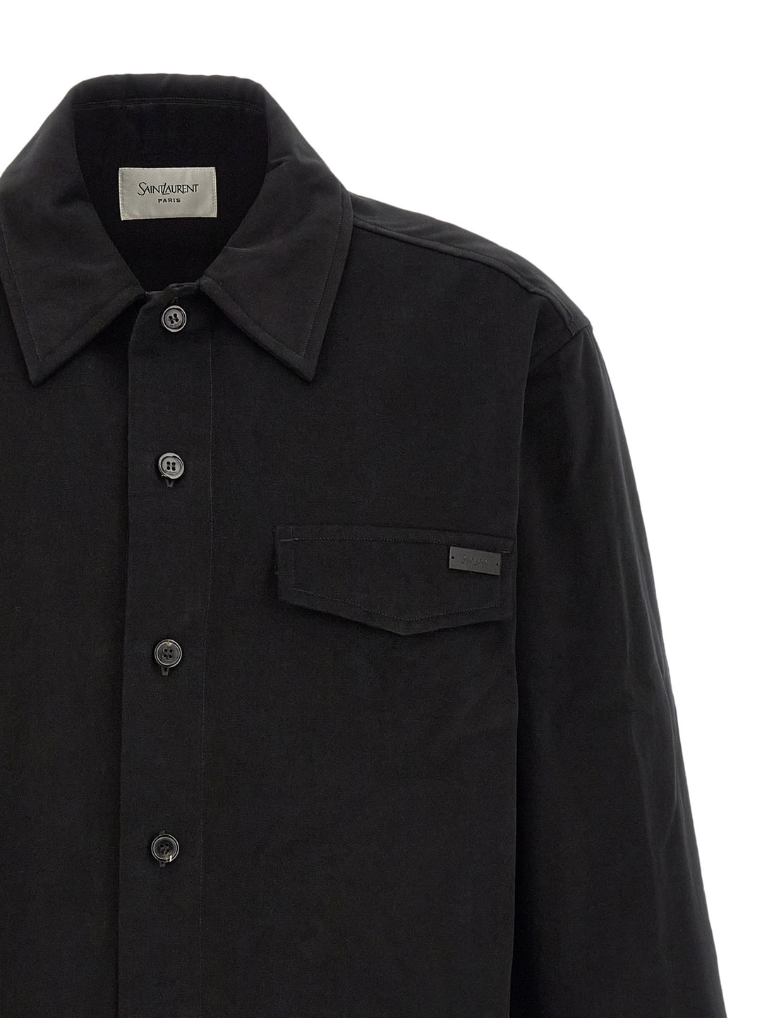 Saint Laurent Cotton Overshirt Shirt and Blouse - Black | 2cbb5dff267b6a5c21e21501abedee0204feacc1