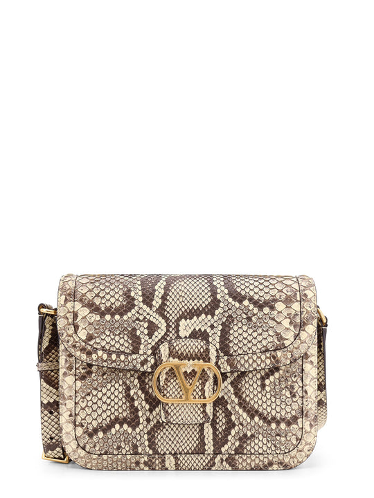 Valentino Garavani 9to5 Python Shoulder Bag With Vlogo Signature Closure