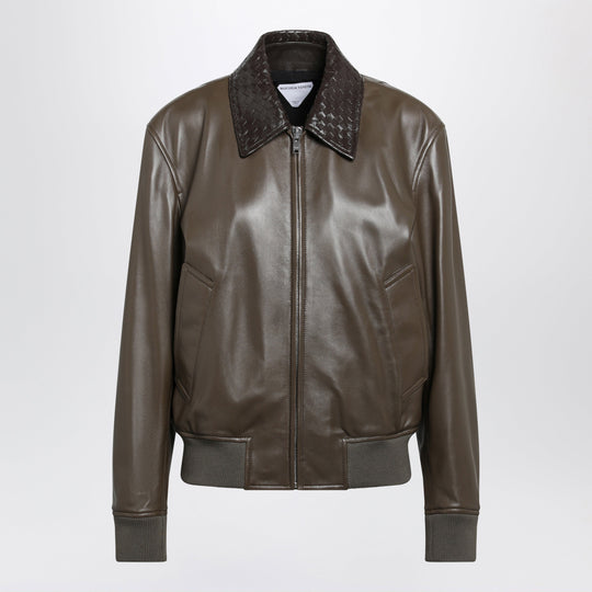 Wader Green Glossy Leather Jacket
