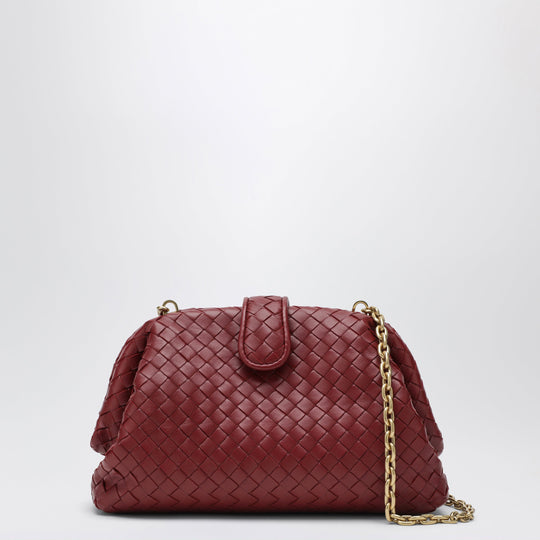 Lauren 1980 Small Intrecciato Leather Clutch In Lava Red
