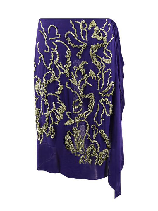 Sima Viscose Skirt With Sequins