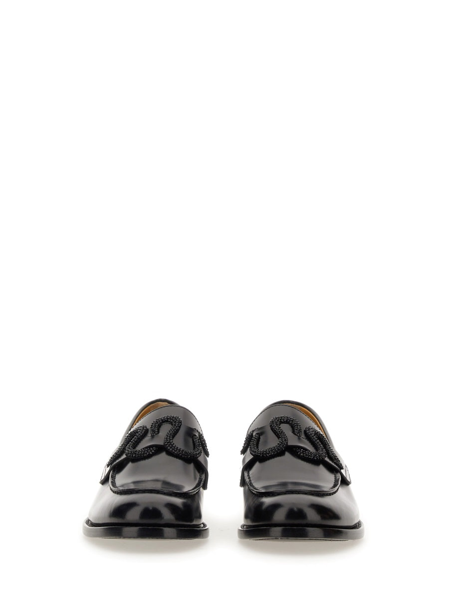 René Caovilla Loafers - Black | Wanan Luxury
