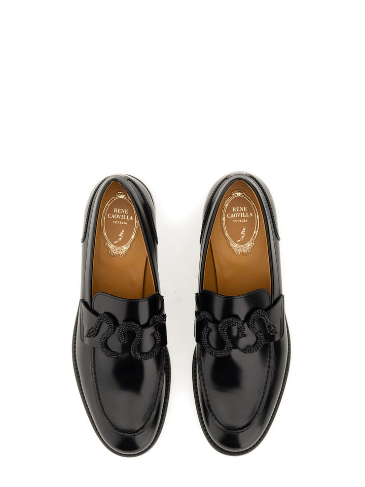 René Caovilla Loafers - Black | Wanan Luxury